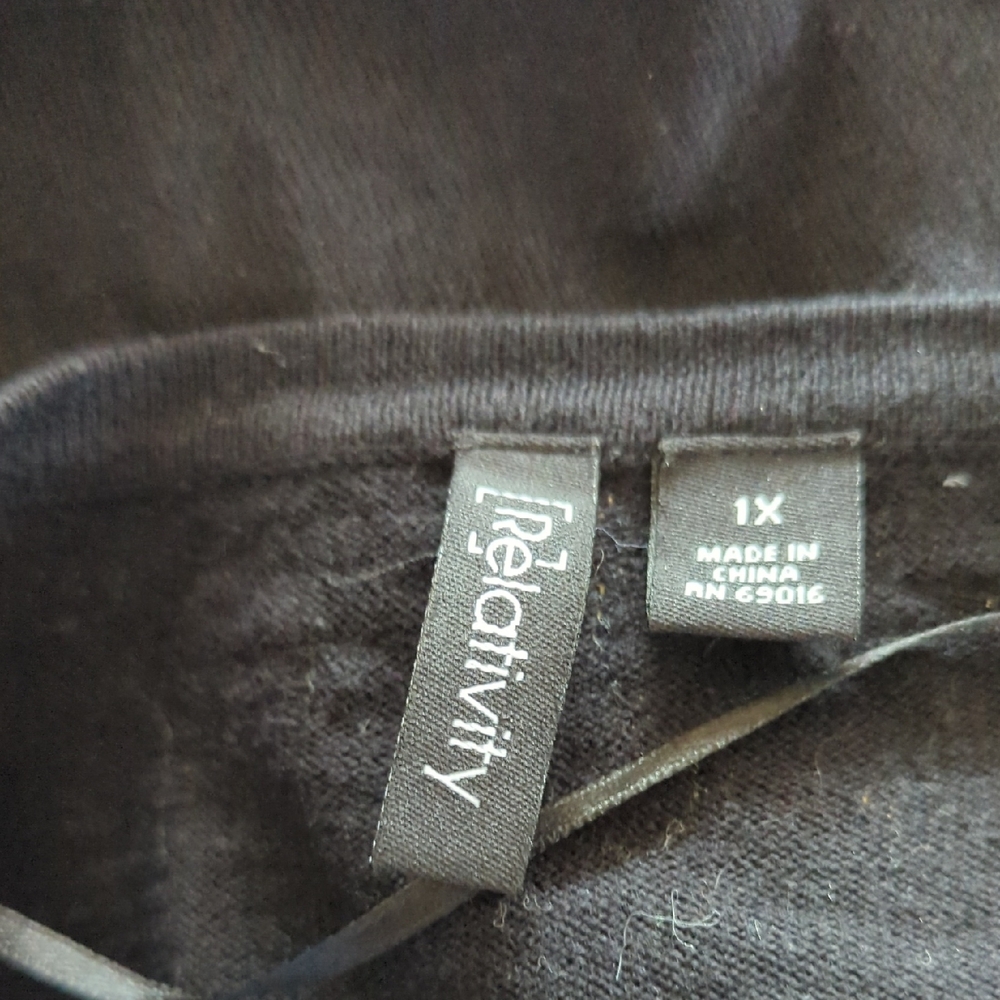 Relativity Black Cardigan with Gold Studs - Picture 4 of 4